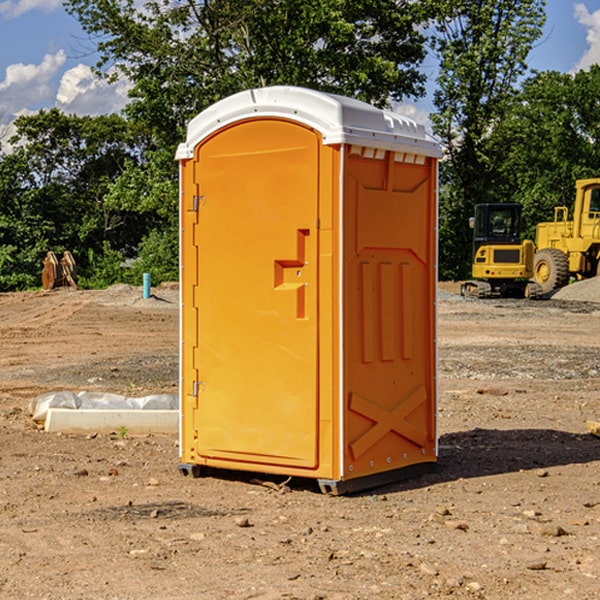 how often are the porta potties cleaned and serviced during a rental period in Rocksbury MN